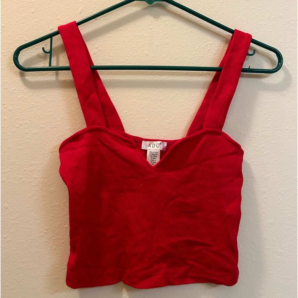 (XS) ADC Red Spaghetti Strap Tank Top